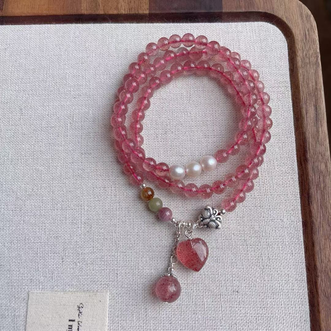 【盈盈倩粉】草莓晶手链 Strawberry Quartz Bracelet