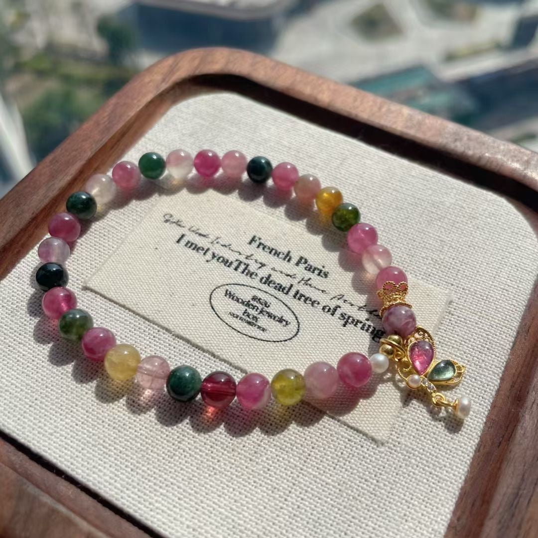 【七彩芙蓉】糖果色碧玺手链 Candy color tourmaline bracelet