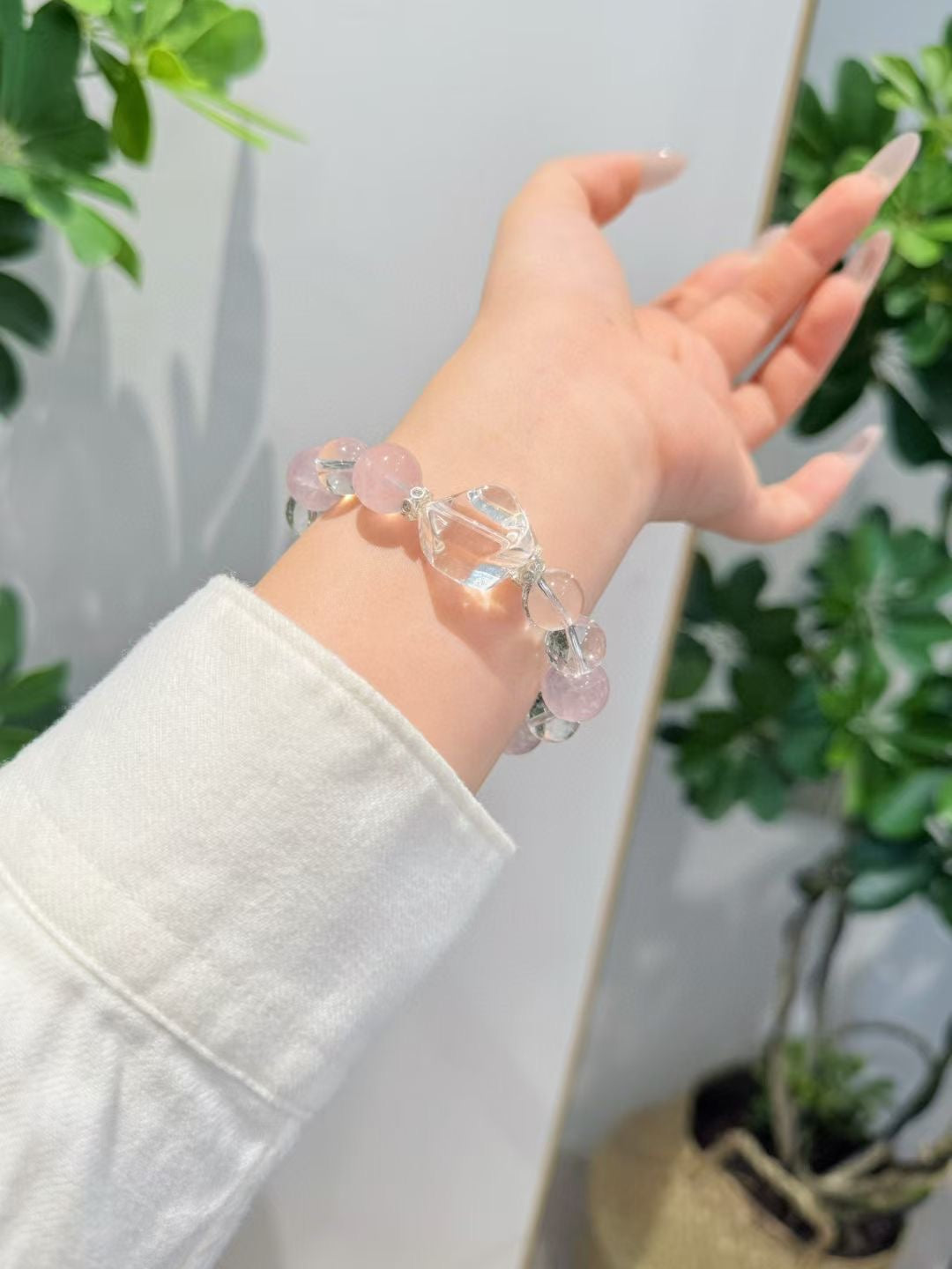 【冰肌玉骨】粉晶手串 Rose quartz bracelet