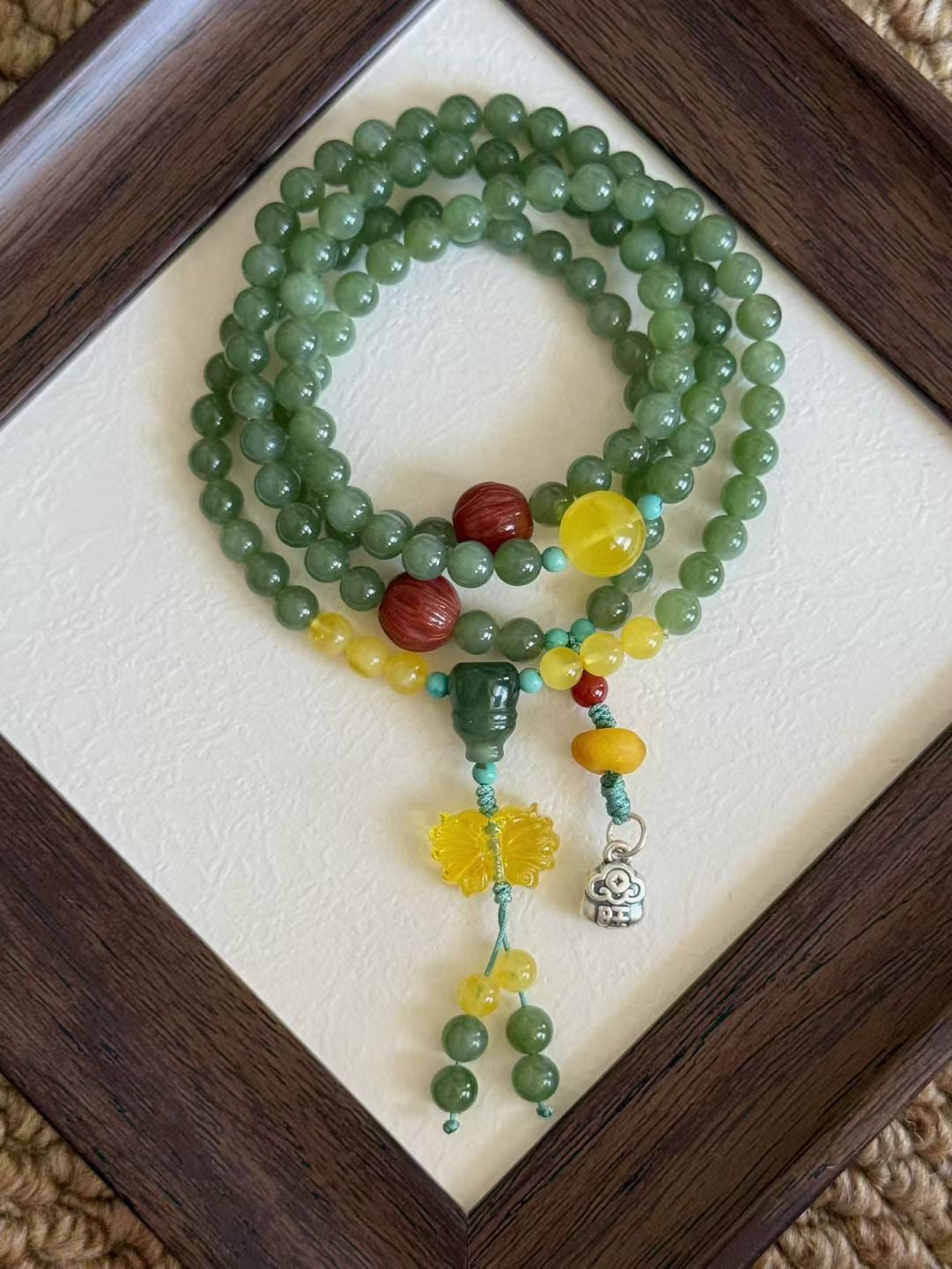 【菩提莲香】佛珠碧玉手链 Jade bracelet