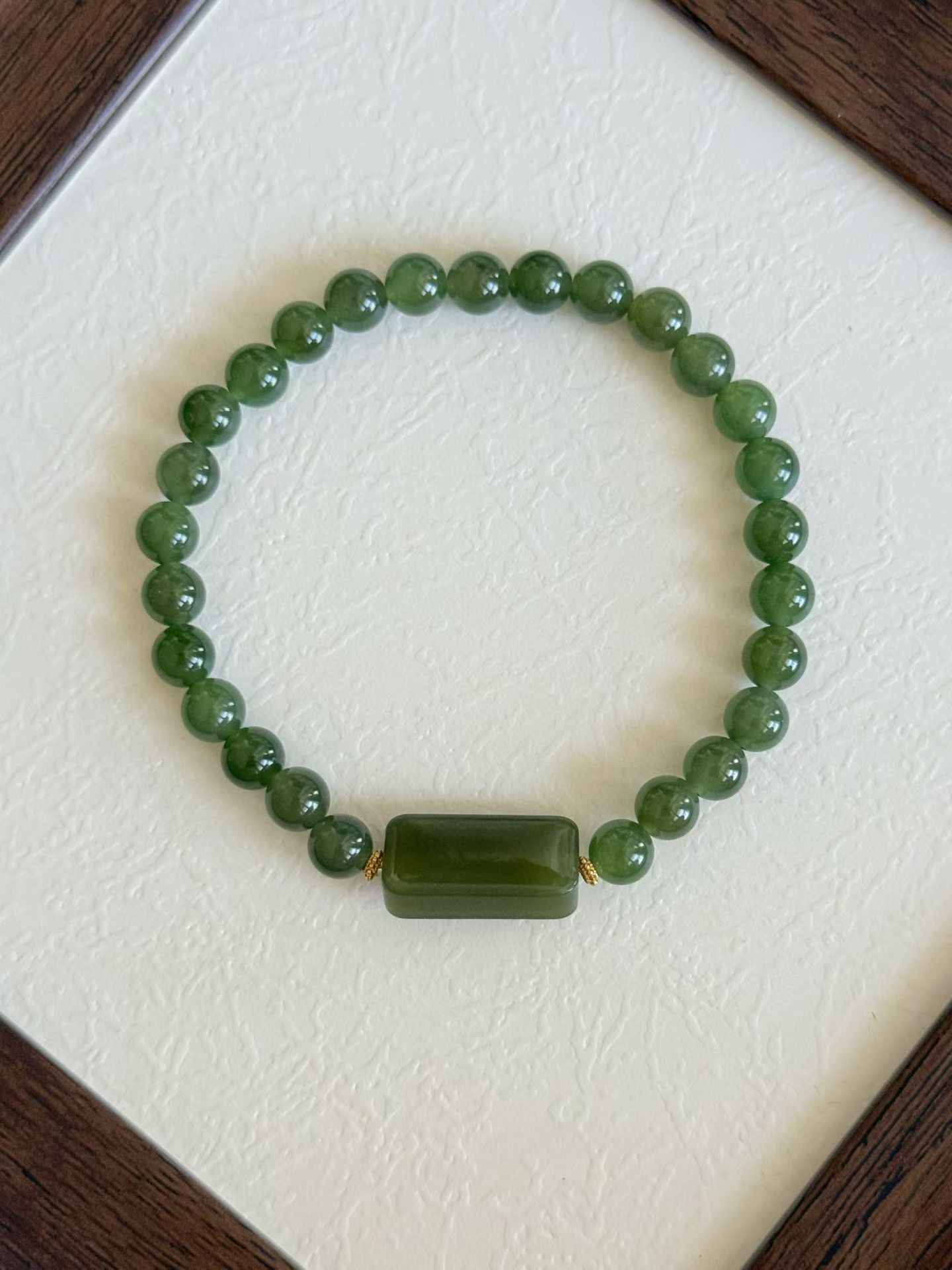 【平安无事】和田玉手串 【Safe and Sound】Hetian Jade Bracelet