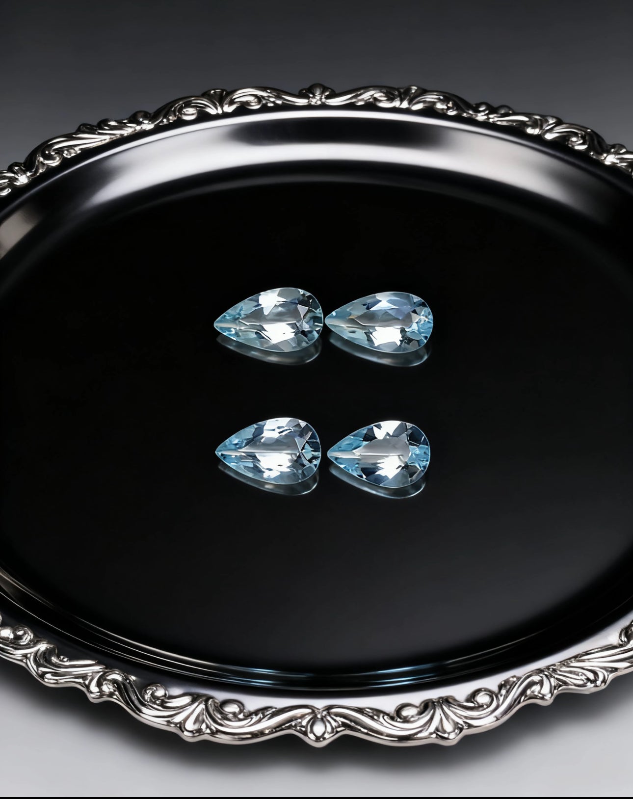 伊斯兰卡海蓝宝钻戒 Islamic Kyanite Diamond Ring