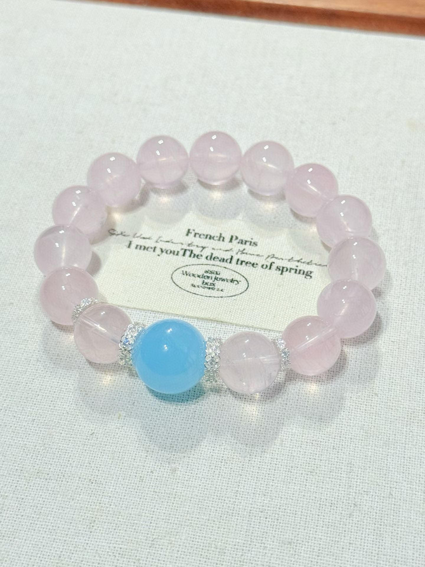 Radiate Love & Attraction 精品莫桑比克粉晶手链 Mozambique Star Rose Quartz bracelet