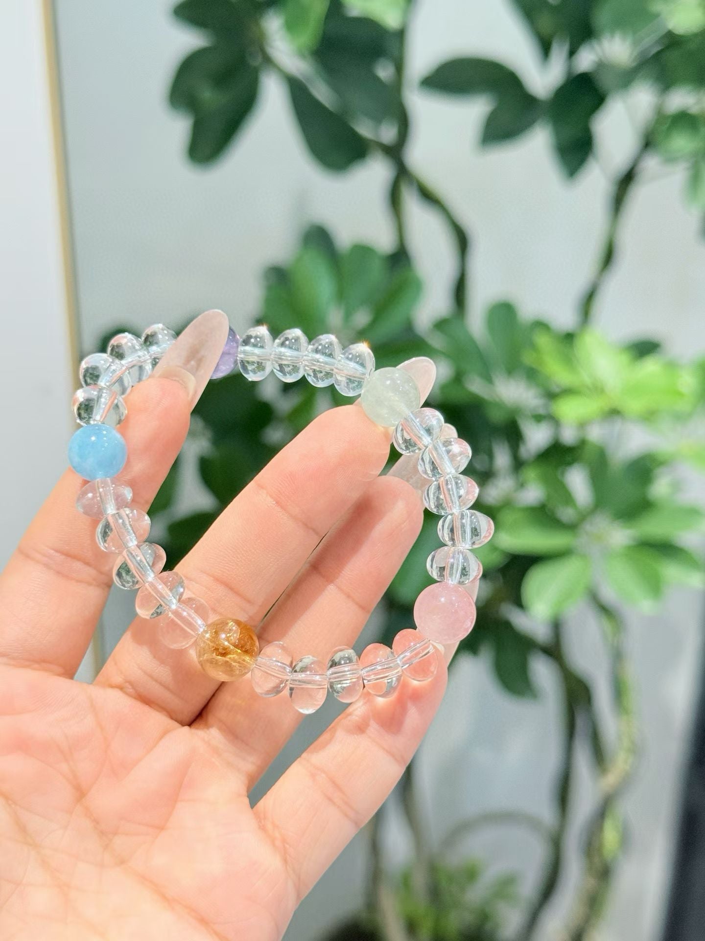 Crystal Clarity clear quartz abacus bead bracelet 天然精品净体双A级白水晶算盘珠手链