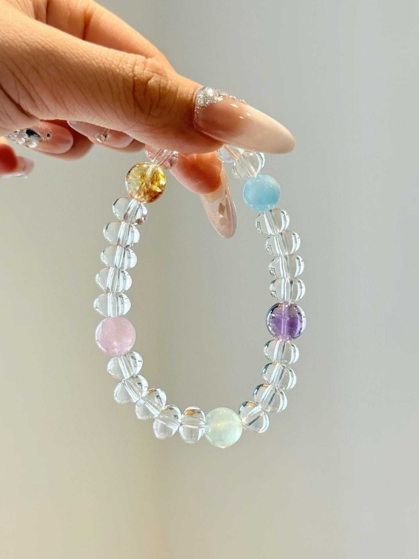 Crystal Clarity clear quartz abacus bead bracelet 天然精品净体双A级白水晶算盘珠手链