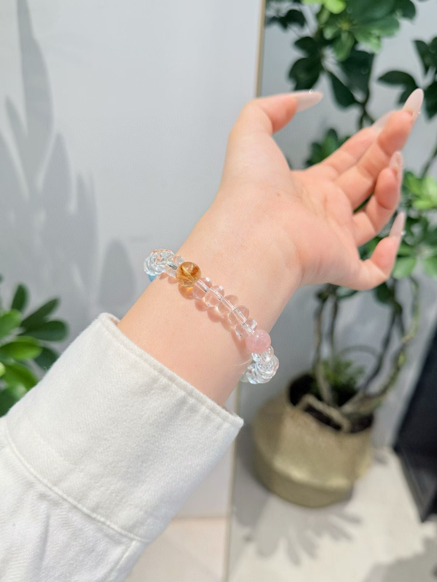 Crystal Clarity clear quartz abacus bead bracelet 天然精品净体双A级白水晶算盘珠手链