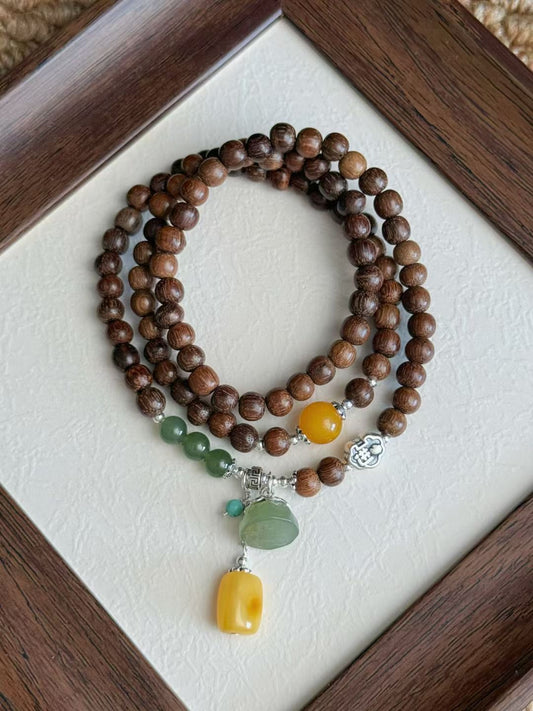 【林中采莲】沉香手串 Agarwood bracelet