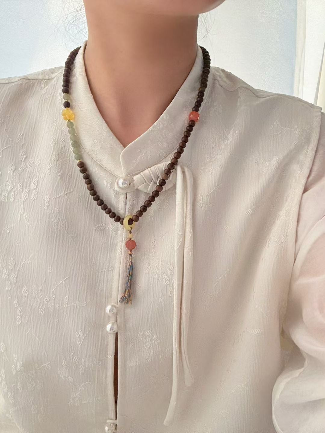 【木丛花笑】沉香手串/项链两用 Agarwood bracelet/necklace