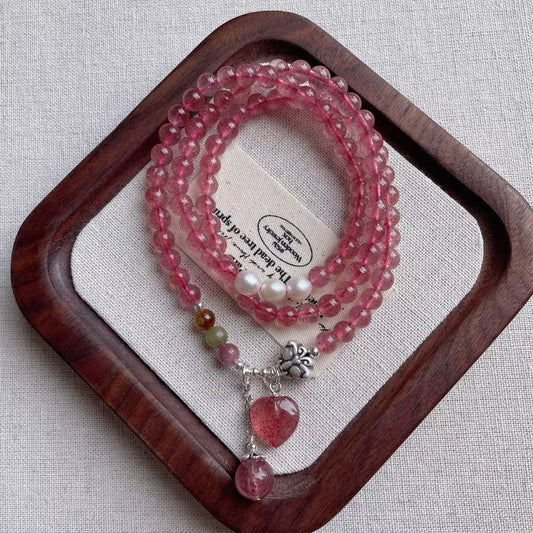 【盈盈倩粉】草莓晶手链 Strawberry Quartz Bracelet