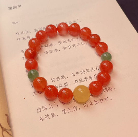 Unleash Your Inner Fire 精品南红手链 Southern Red Agate bracelet